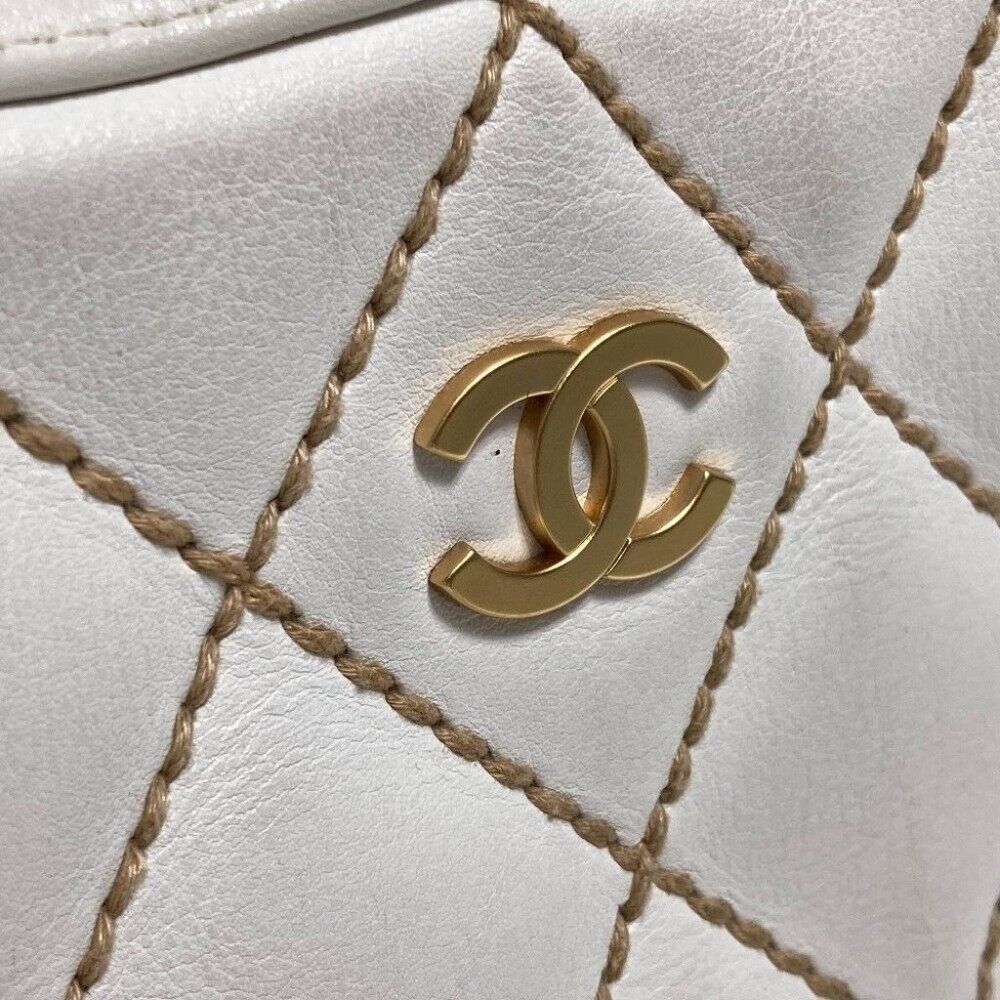 CHANEL CC CC Mark bag Wild stitch Vintage Mini Duffle Bag Shoulder Bag Hand Bag - Picture 14 of 16